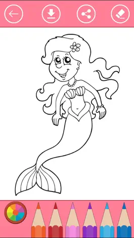 Game screenshot Mermaid Princess Coloring Book: Learn to color apk