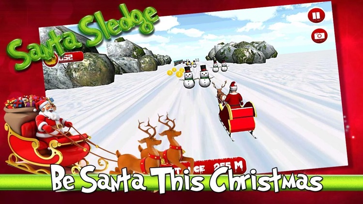 Fly sleigh Santa Christmas gift