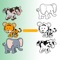 Draw a line to tether twinned animal which corresponding, concordance and congruent