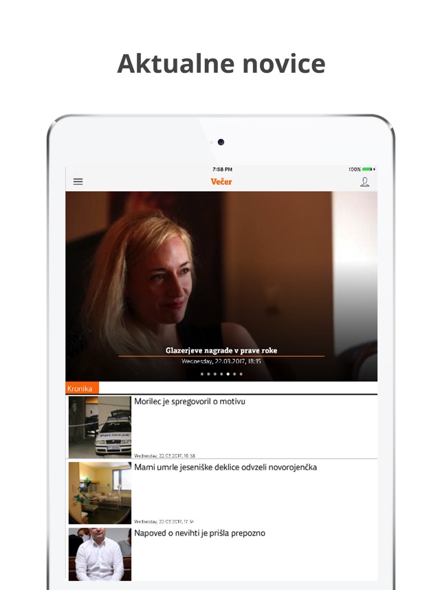 Večer for iPad(圖1)-速報App