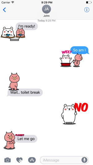 Animated PIg and BEAr Stickers(圖5)-速報App