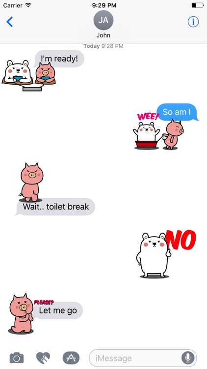 Animated PIg and BEAr Stickers screenshot-4