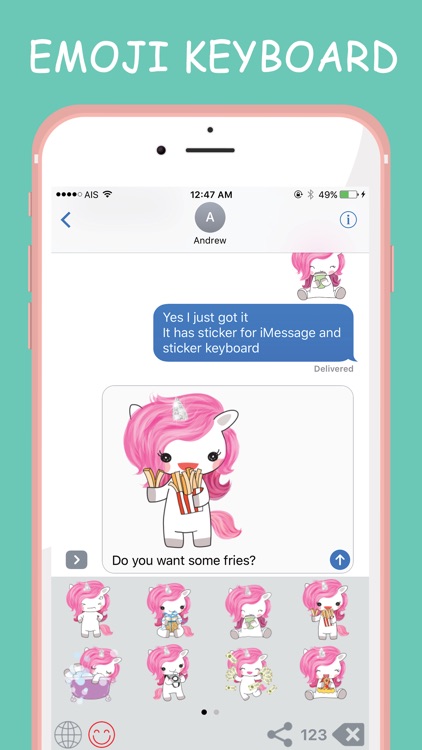 Cute Unicorn Stickers & Emoji Keyboard screenshot-3