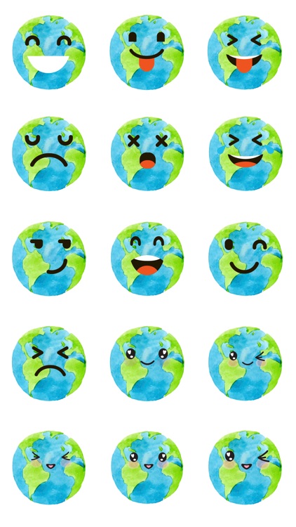 Super Cute Earth Stickers