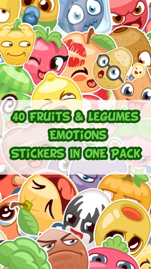 Fruits & Legumes Emotions Stickers Pack(圖2)-速報App