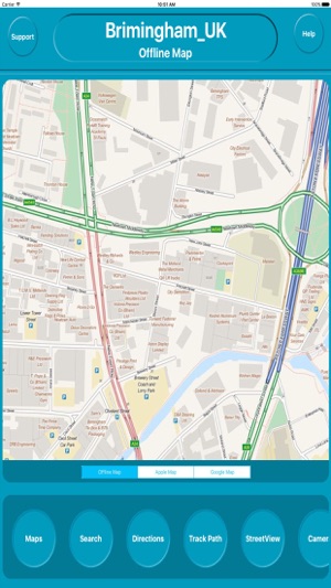 Brimingham UK Offline Map Navigation GUI