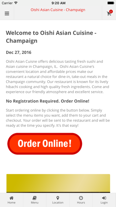 How to cancel & delete Oishi Asian Cuisine Champaign from iphone & ipad 1