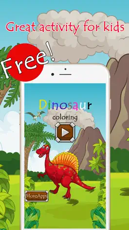 Game screenshot Dinosaur Coloring Book Paint Games For Kids Free mod apk