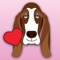 Get the #1 emoji keyboard for Basset Hound lovers