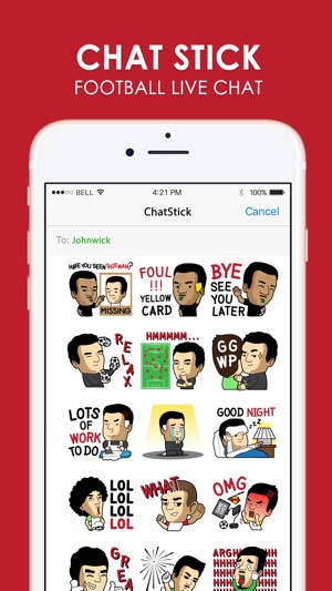 Football Live Chat สติกเกอร์ สำหรับ iMessage ฟรี(圖1)-速報App