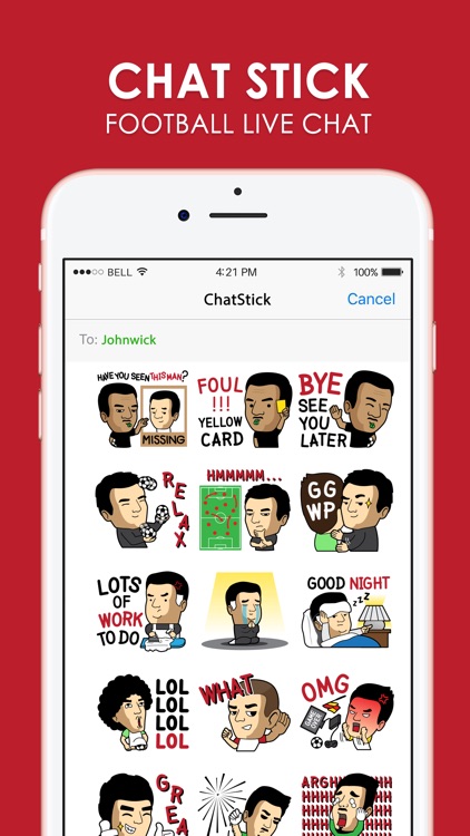 Football Live Chat Stickers for iMessage Free