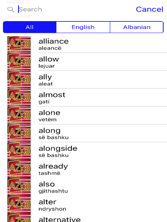 Albanian Dictionary GoldEdition screenshot 7