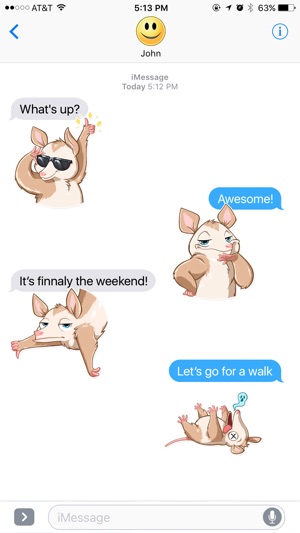 Cheerful and Funny Possum Stickers(圖3)-速報App