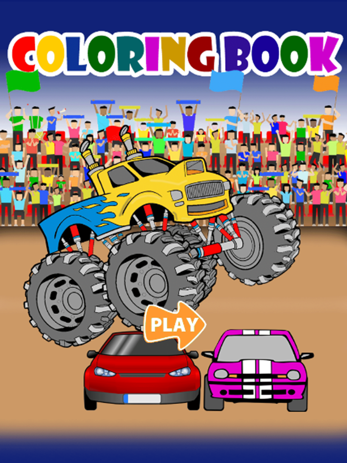 Monster Truck For Coloring Book Games