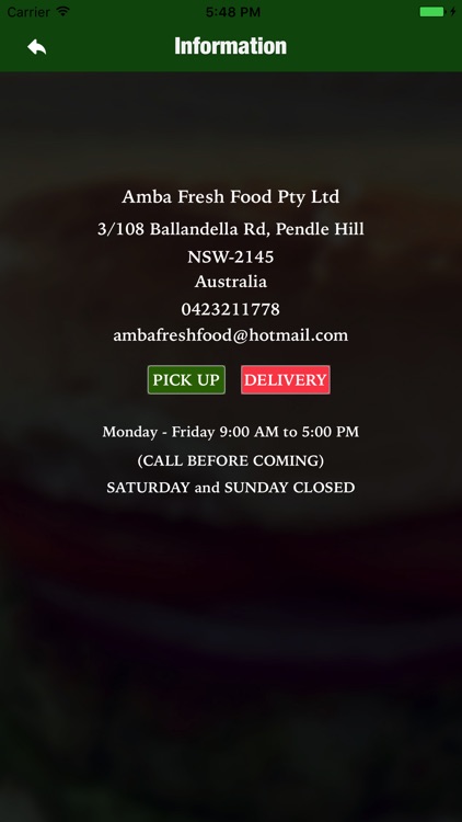 Amba Fresh Food screenshot-3