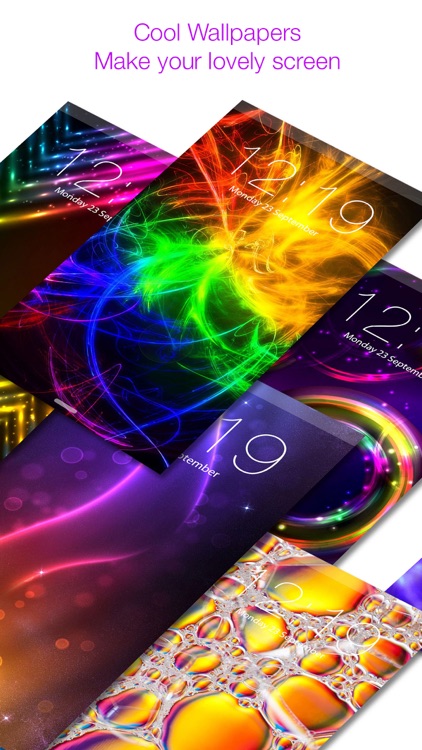 Glow Mob Lock Screen Backgrounds Color Themes Free