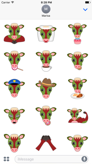 Christmas Cow Emoji Stickers(圖4)-速報App