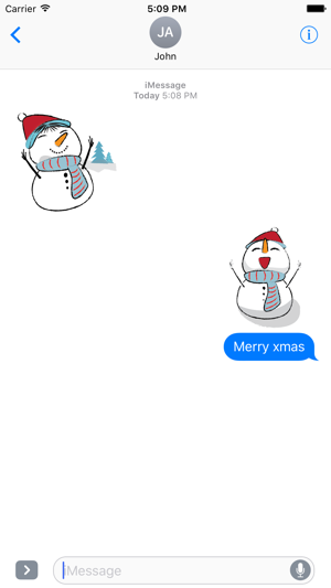 Snowman Stickers - emoji for iMessage(圖2)-速報App