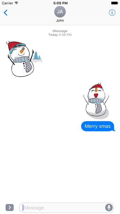 Snowman Stickers - emoji for iMessage