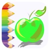 Kids Coloring Green Fruits Page Free Educational