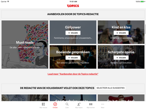 Topics NL screenshot 2