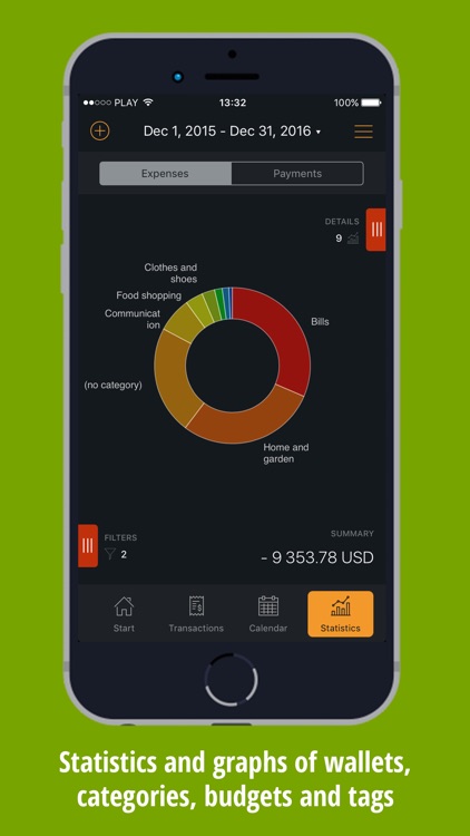 1° Finance PRO: Home Budget, Expenses and Bills screenshot-3