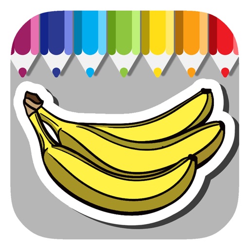 Coloring Page Banana Fruits Game For Kids Icon