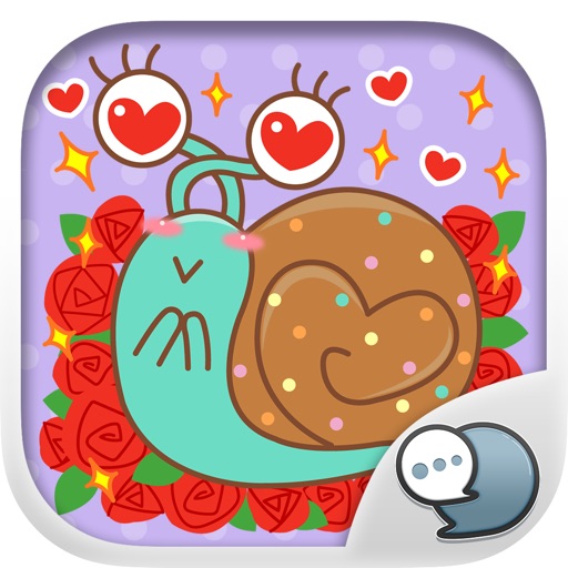 MOOMOO the lovely snail Stickers for iMessage iOS App