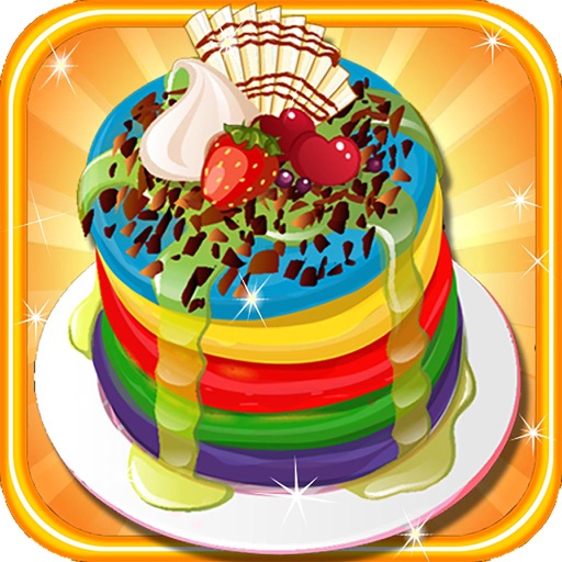 Rainbow Pancakes Cake free Cooking games for girls iOS App