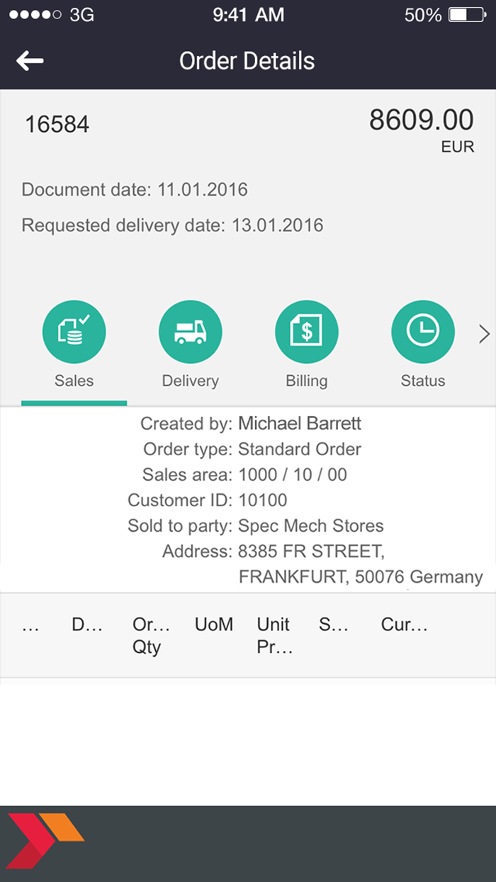 Sales Order Overview
