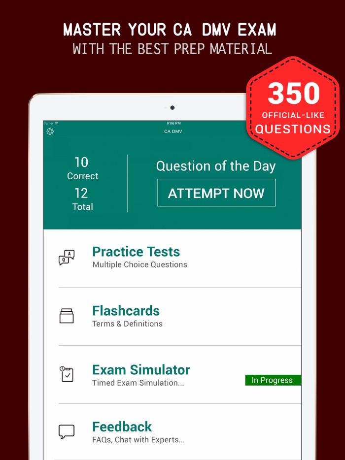 California DMV Practice Exam Prep 2107 – QA