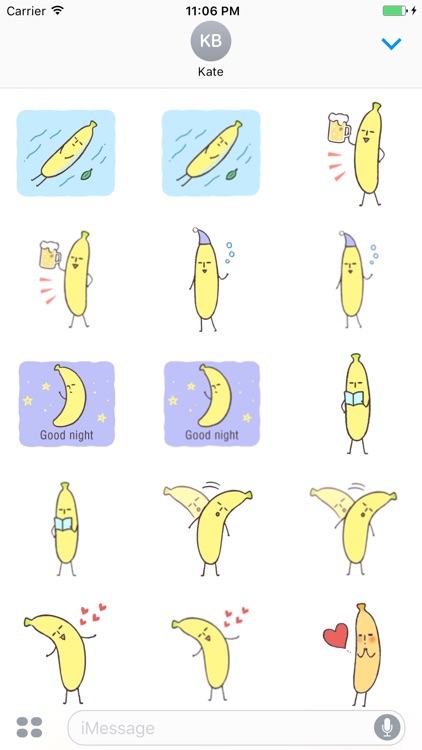 Banni - Banana Funny English Sticker screenshot-4