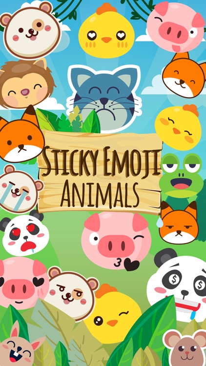 Sticky Emoji Animals Stamps