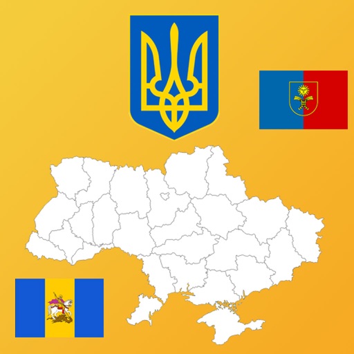 Ukraine State Maps and Flags Icon