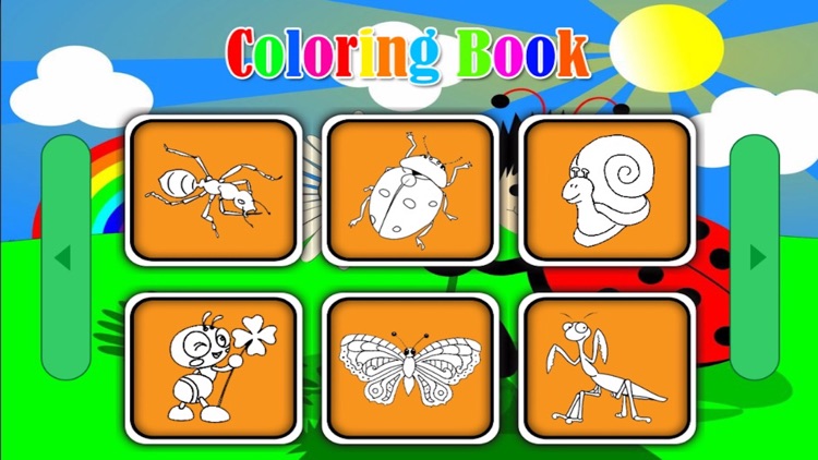 Ladybug and bee coloring book for boy and girl