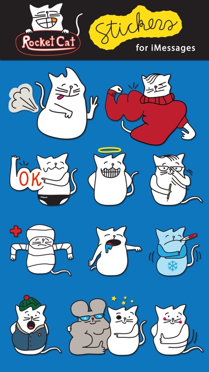 Rocket Cat Stickers