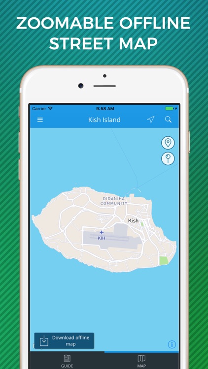 Kish Island Travel Guide with Offline Street Map