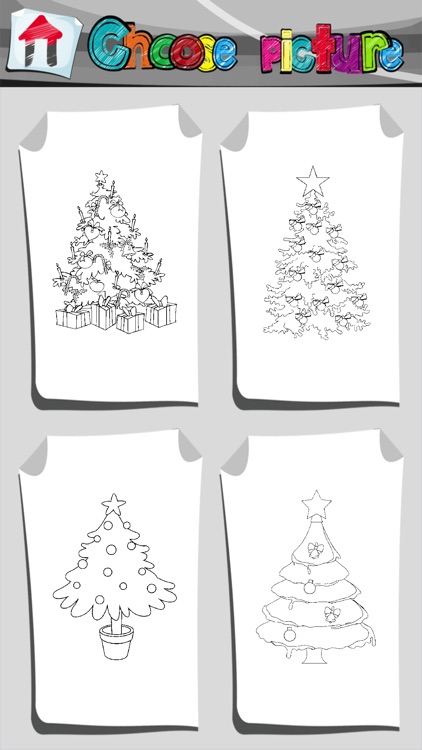 Xmas Tree Coloring Book