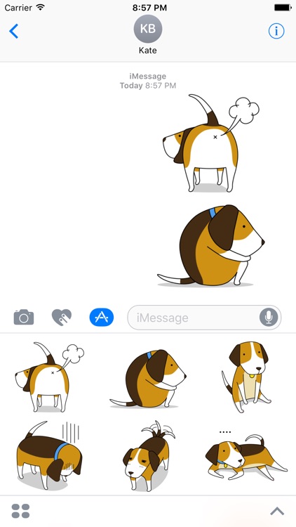 Beagle sticker.Dog Stickers for iMessage