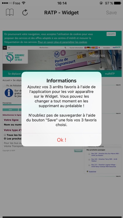 RATP Widget