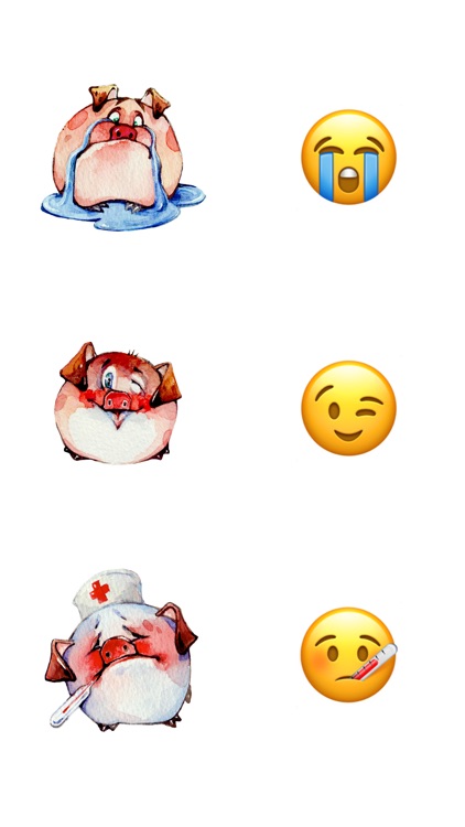 Watercolor Piggies