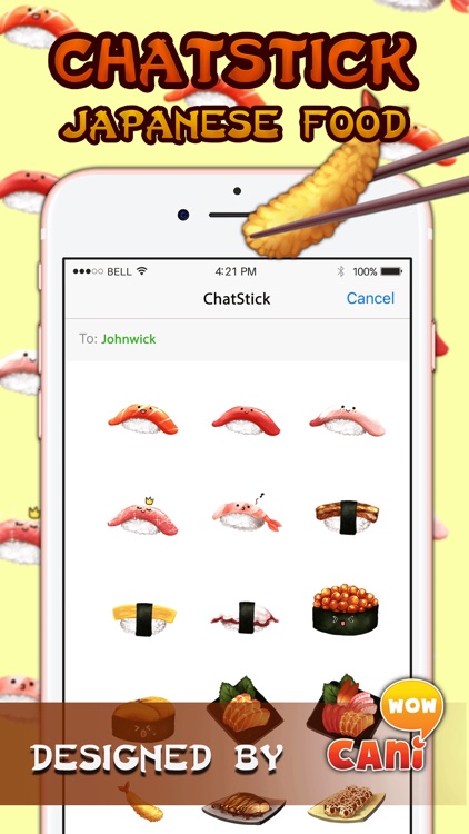 Japanese Food Stickers Emoji Keyboard By ChatStick