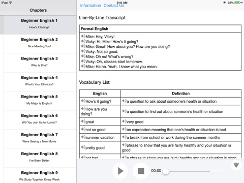 Upper Beginner English for iPad screenshot 2