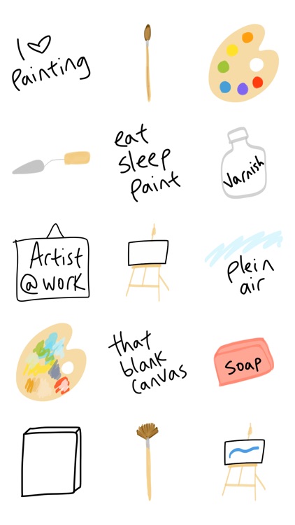 Painter artist sticker - art stickers for iMessage