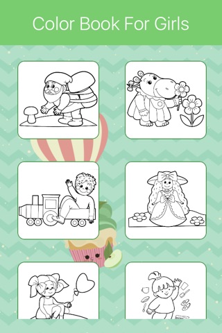 Coloring book for girls: Doll, princess, fashion. screenshot 3