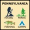 This Application lists all CAMPGROUNDS & RV sites, HIKING TRAILS, RECREATIONAL PARKS, FISHING LAKES and MARINAS in the State