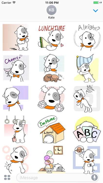 Bruno The White Dog Daily Life Sticker