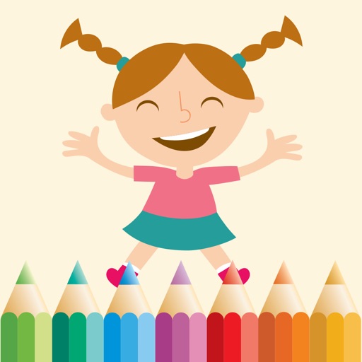 Coloring Pages for Girls, Coloring Book for Kids Icon