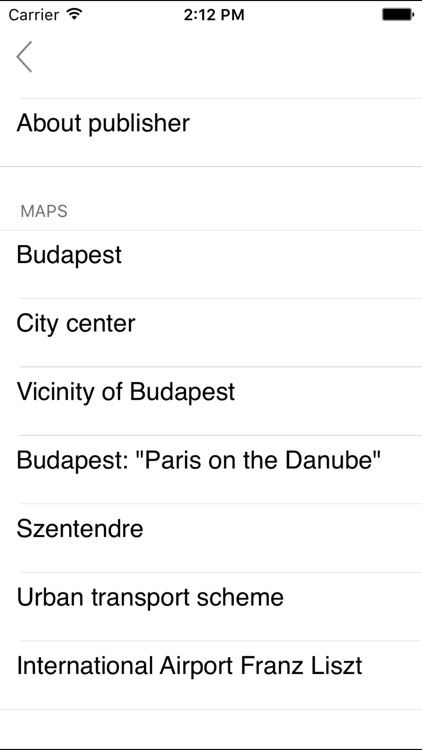 Budapesht and Szentendre. Road and tourist map.