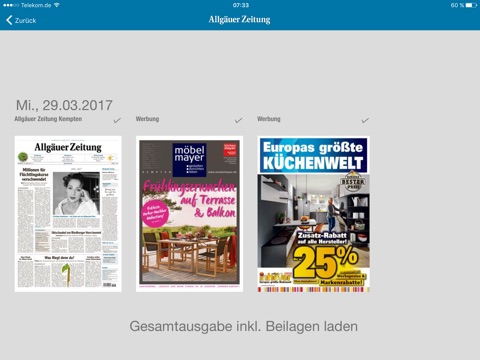 Allgäuer Zeitung e-Paper screenshot 2